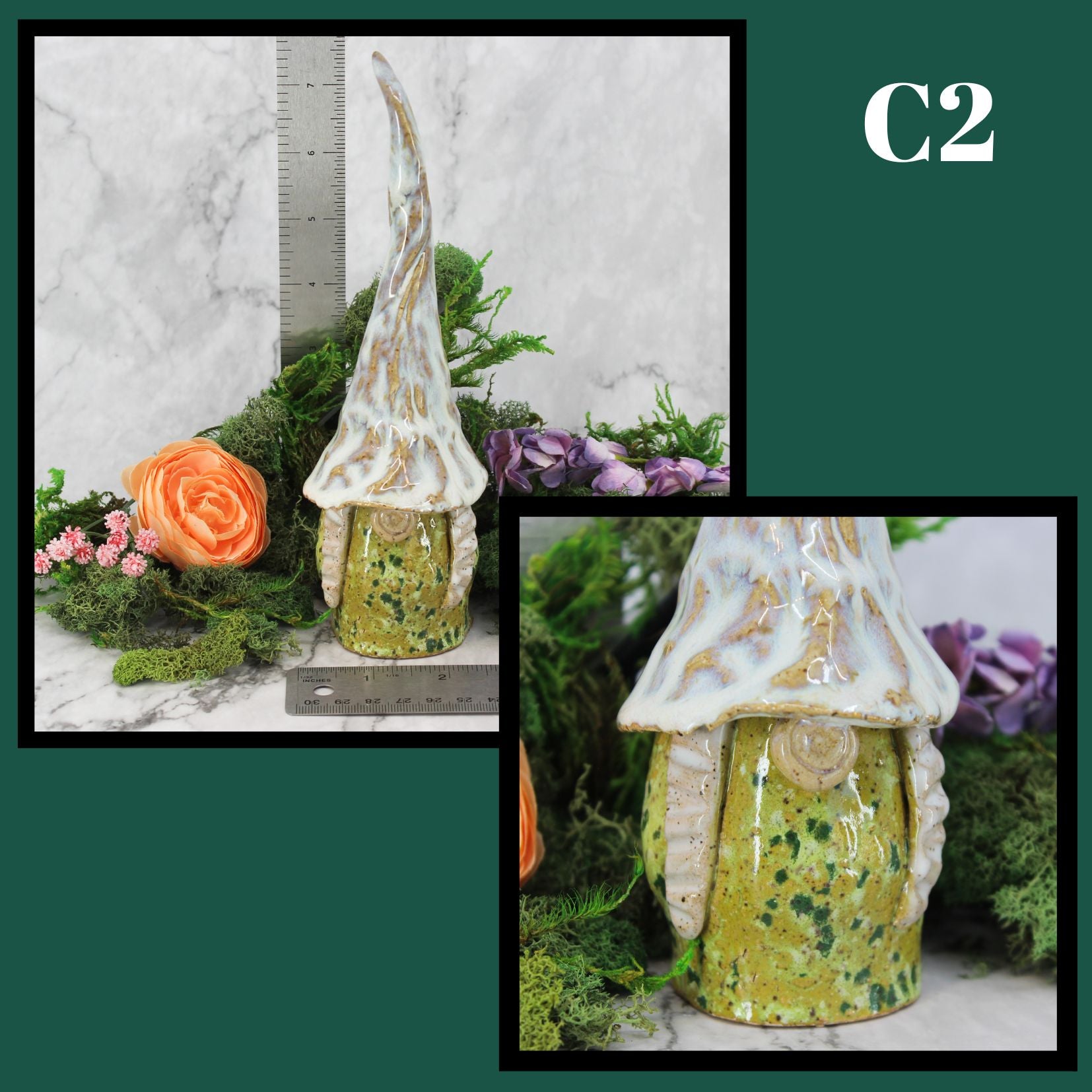 Handmade Ceramic Garden Gnomes- Female