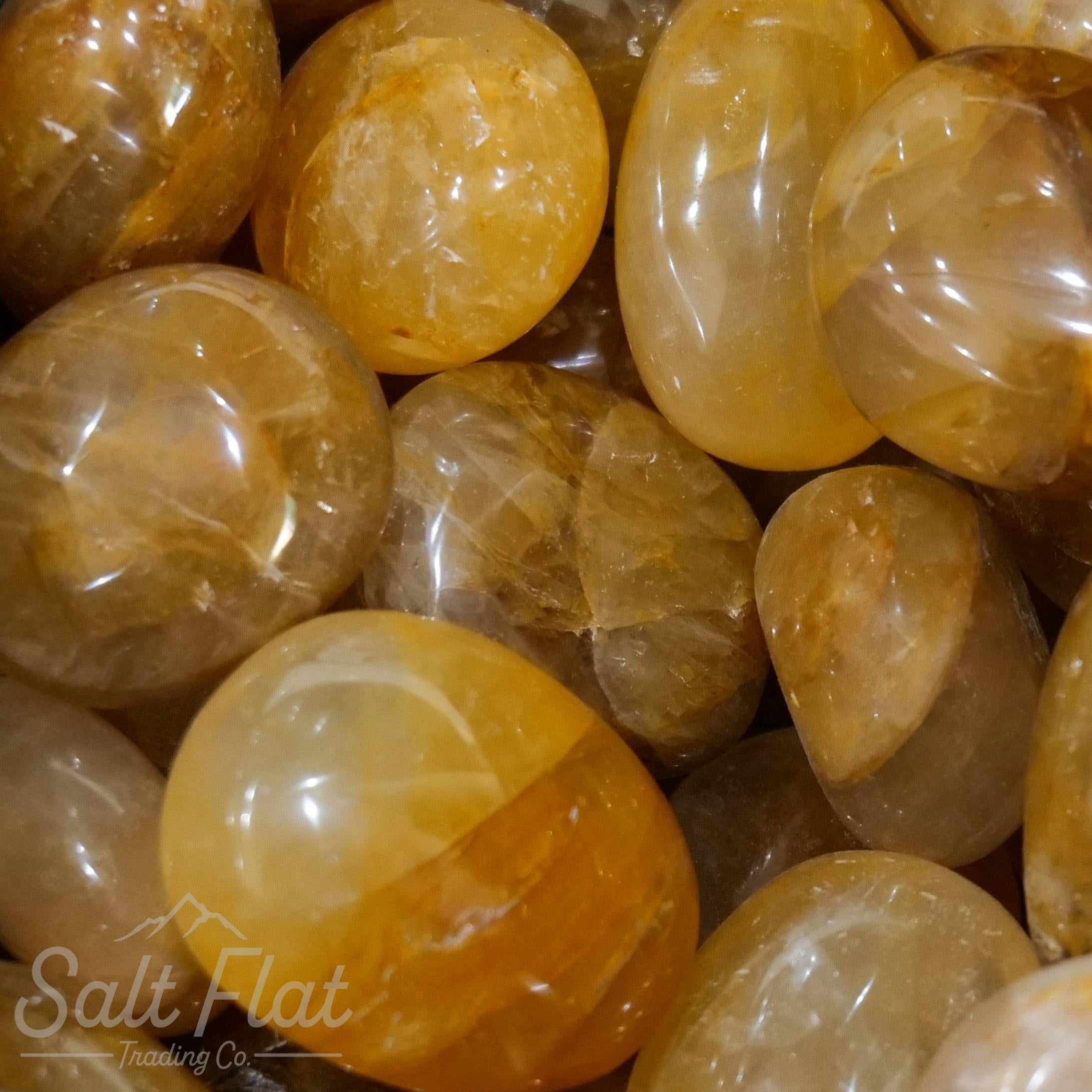 Yellow Hematoid Palm Stone