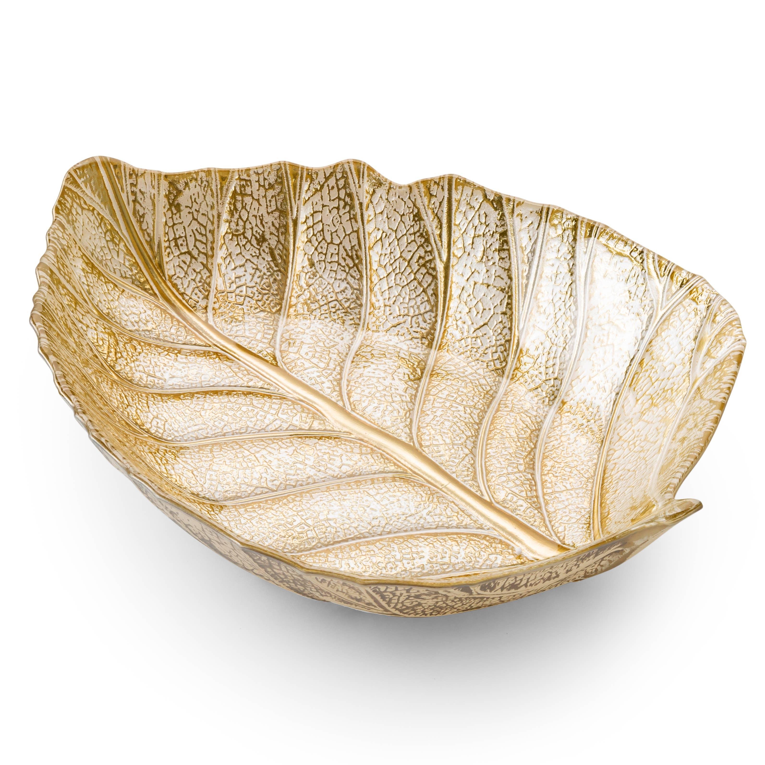 15" Gold Leaf Dish