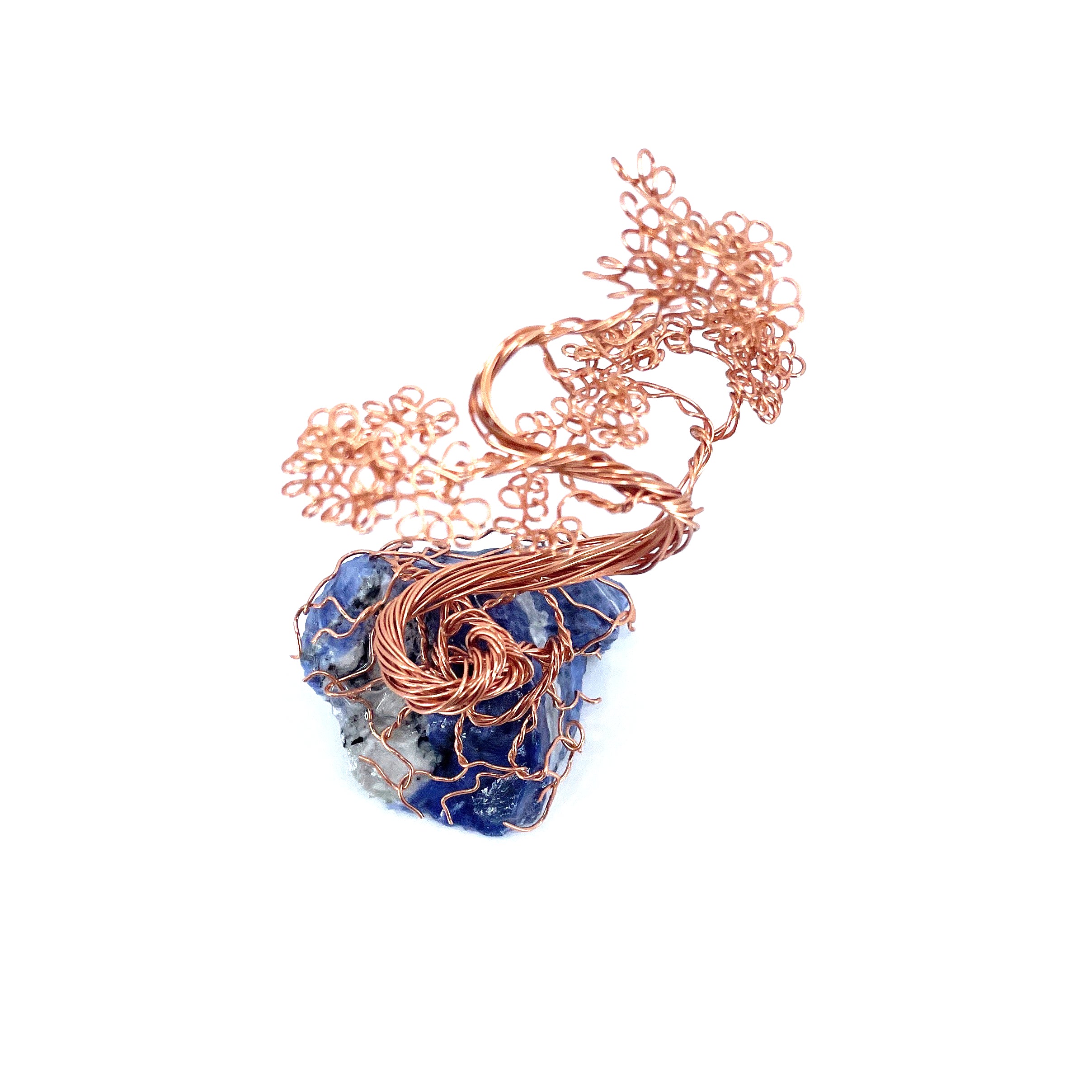 Mini Copper Bonsai Tree- Sodalite