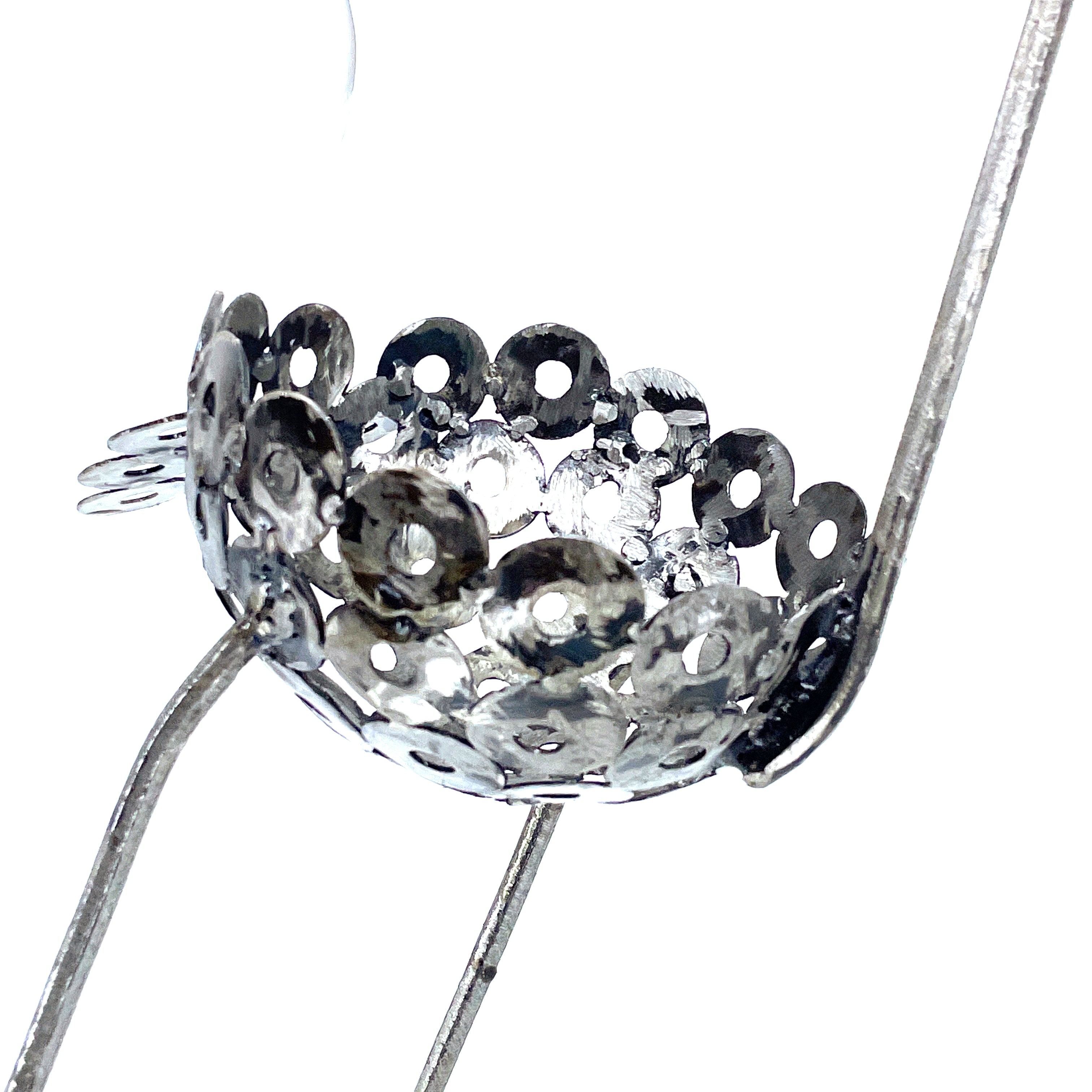 Recycled Metal Ostrich Bowl